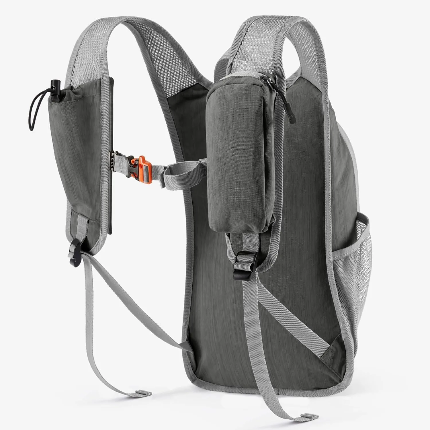 10L Small Hiking Backpack Foldable Lightweight Travel Daypack Packable Hiking Camping Gym Pack for Women Men Daily Use (Grey)