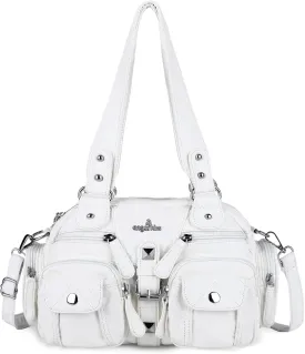 Angel Kiss Hobo Crossbody Purses for Women Shoulder Bag Multipocket Soft Hobo Purses Removable Strap Leather Handbags