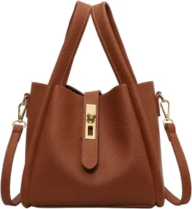 Bucket Bag for Women Leather Bucket Bags Trendy Bucket Purse Vintage Shoulder Bag Women's Tote Bags Handbags with Small Purse