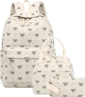 CAMTOP Backpack for School Kids Cute Backpacks for Girls Elementary Lighweight Bookbag with Lunch Box Pencil Case 3 in 1