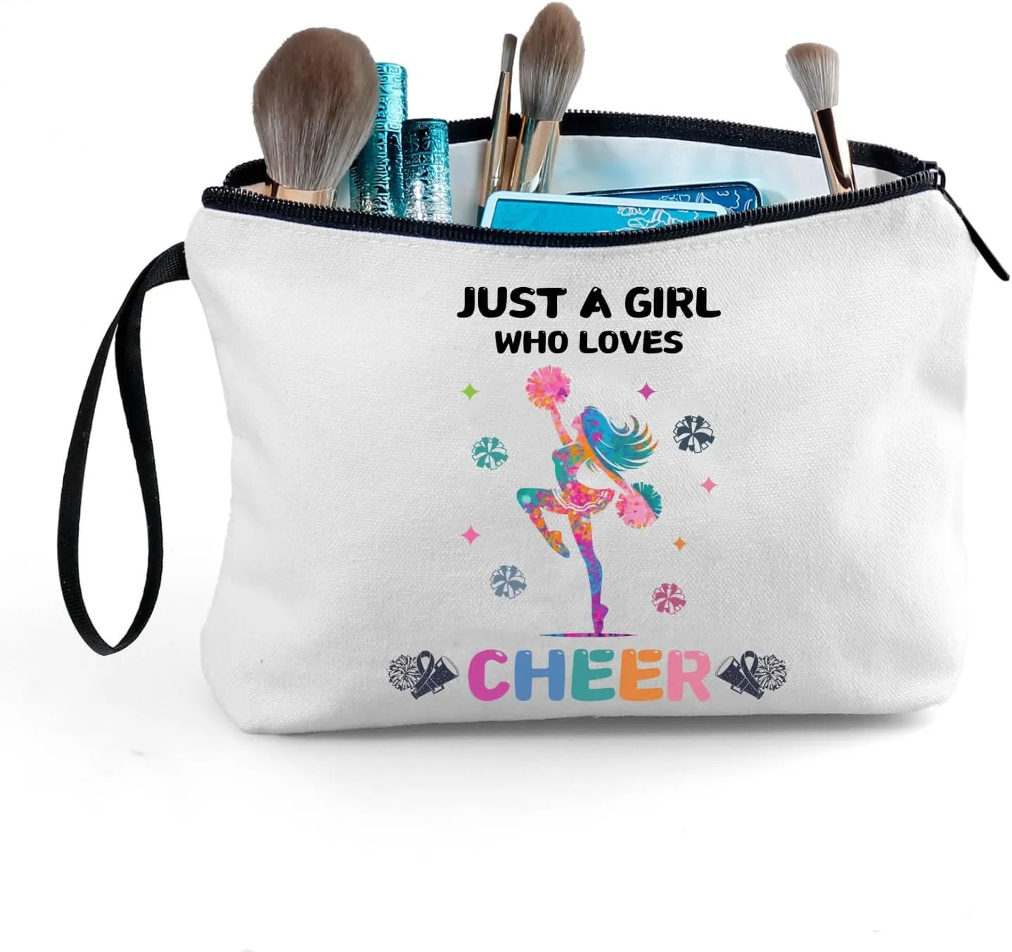 Cheer Makeup Bag, Multicolour, Cheerleader Gift, Travel Organizer