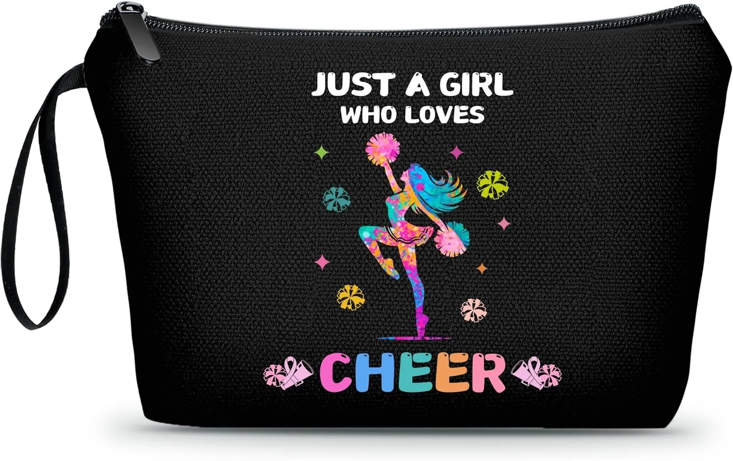 Cheerleader Gifts,Cheerleading Gifts for Girls,Cheer Bags for Cheerleaders,Woman Gifts for Birthday,Gifts for Teen Girls,Cheer Makeup Bag,Makeup Bags for Women,Gifts for Friends Female,Cheer Stuff