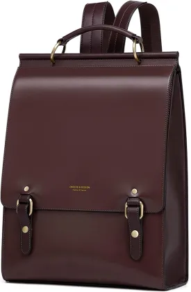 Cnoles Leather Backpack Purse For Women Fashion Ladies Vintage Bags Casual College Travel Backpacks Large bag Brown