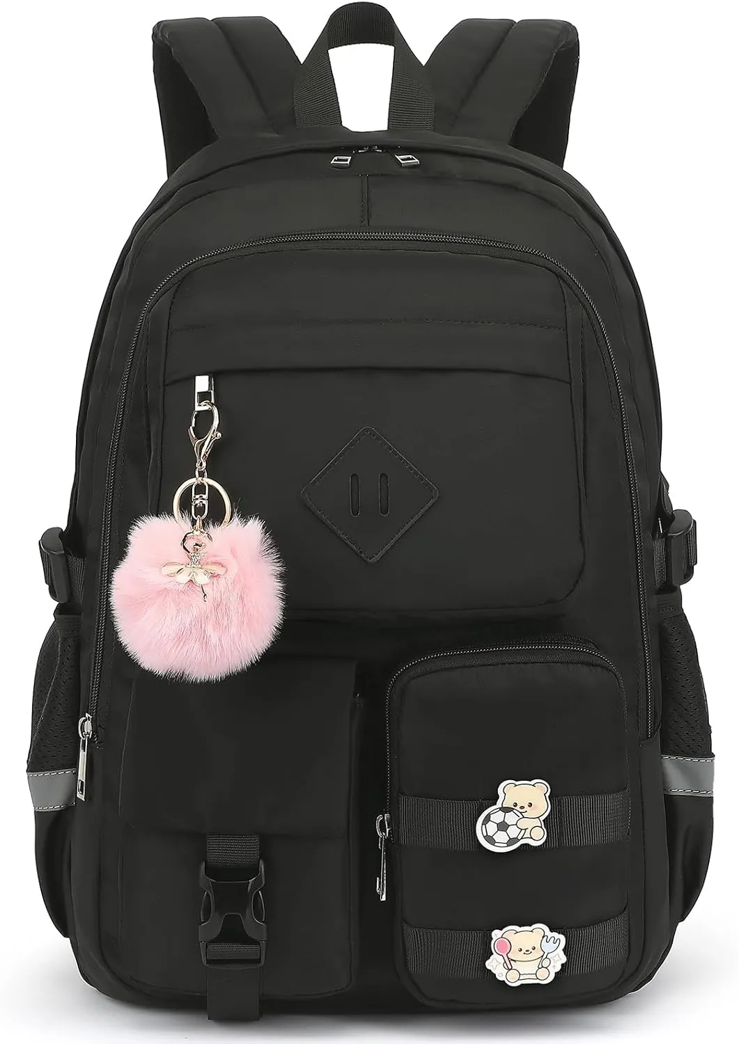 College School Backpack for Girls, Women Travel Laptop Backpacks Teens Middle High School Bookbag (Black)