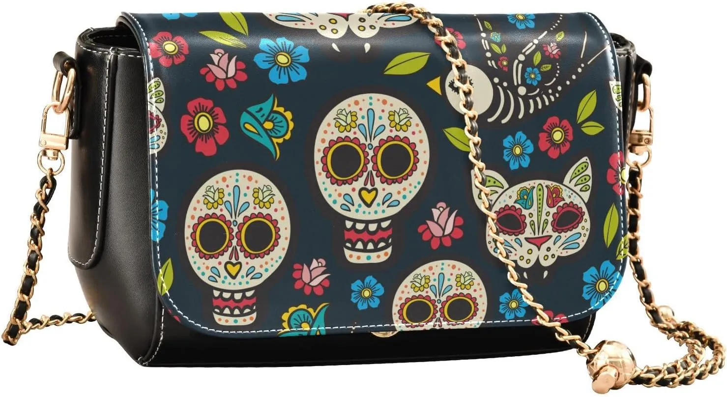 Crossbody Bags for Women Trendy Women's Black Shoulder Bag Small PU Leather Flap Cross Body Bag Handbags