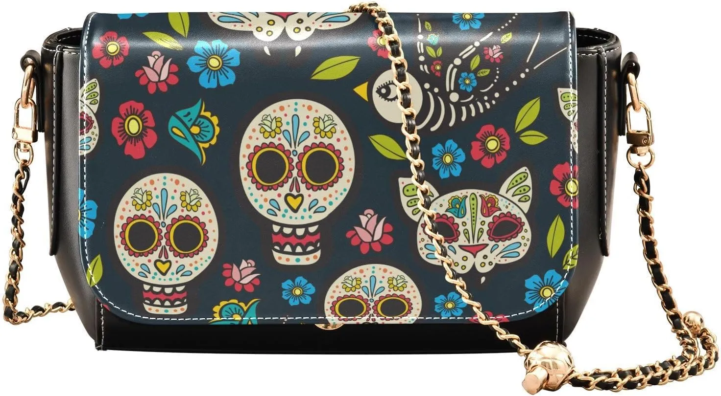 Crossbody Bags for Women Trendy Women's Black Shoulder Bag Small PU Leather Flap Cross Body Bag Handbags