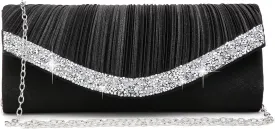 Dasein Clutch Purses for Women Evening Bags Formal Clutches with Rhinestones for Wedding Party Prom Dressy Purse