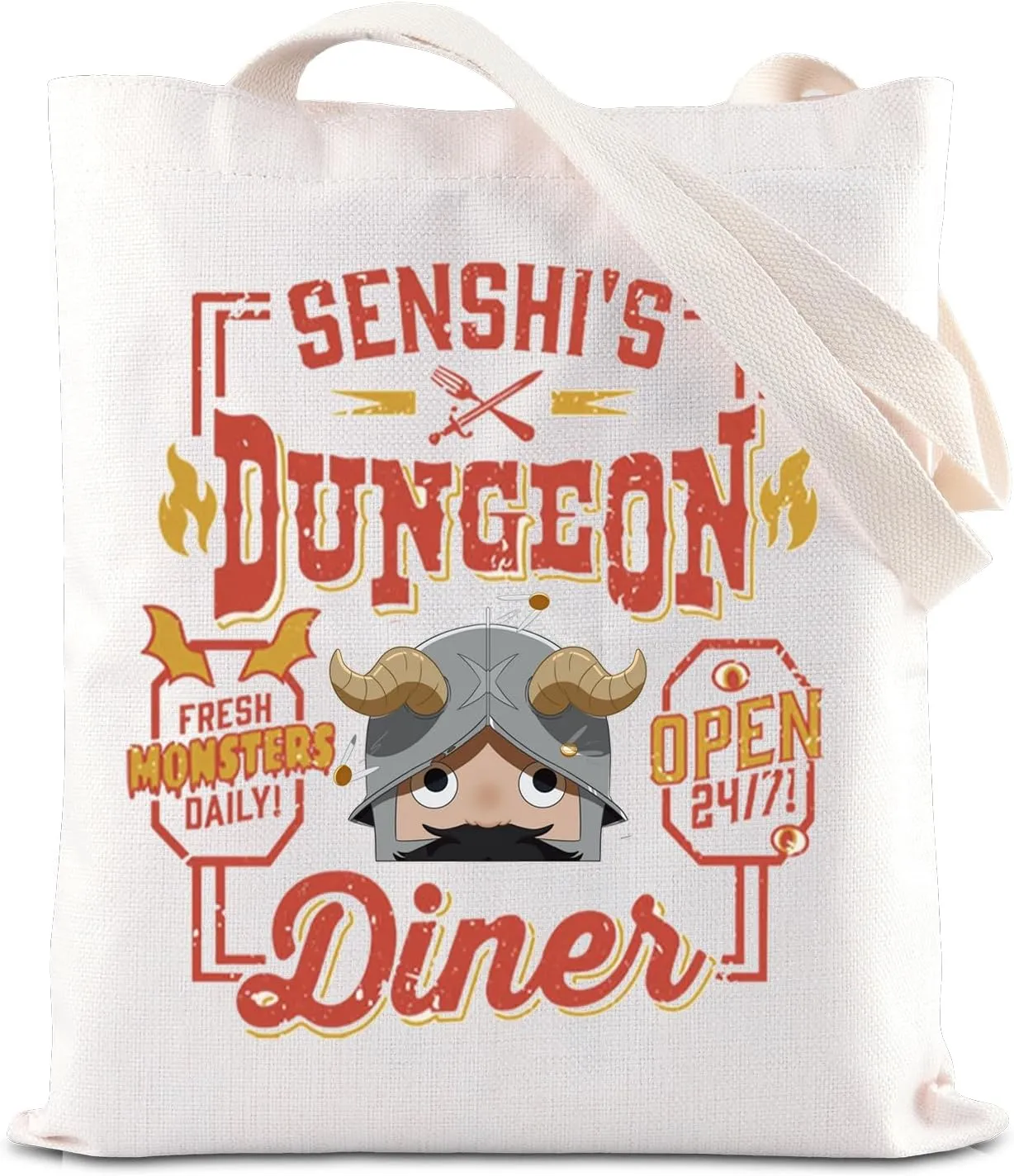 FOTAP Dungeon Diner Inspire Tote Bag Japanese Anime Gift RPG Gamer Gift Cooking Adventure Shoulder Bag