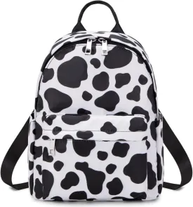 Girls Mini Backpack, Small Backpacks Purse for Women Teens Kids School Travel (Cow Print)