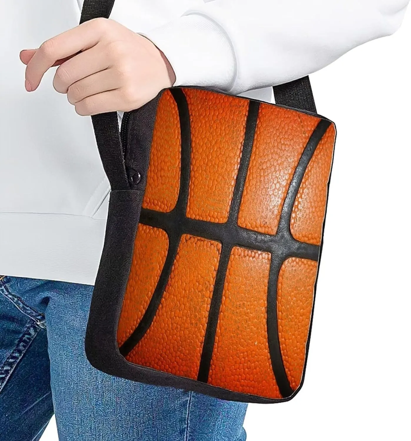 HUGS IDEA 3D Basketball Small Shoulder Bags Messenger Crossbody Handbags Cellphone Pouch Coin Mini Bag