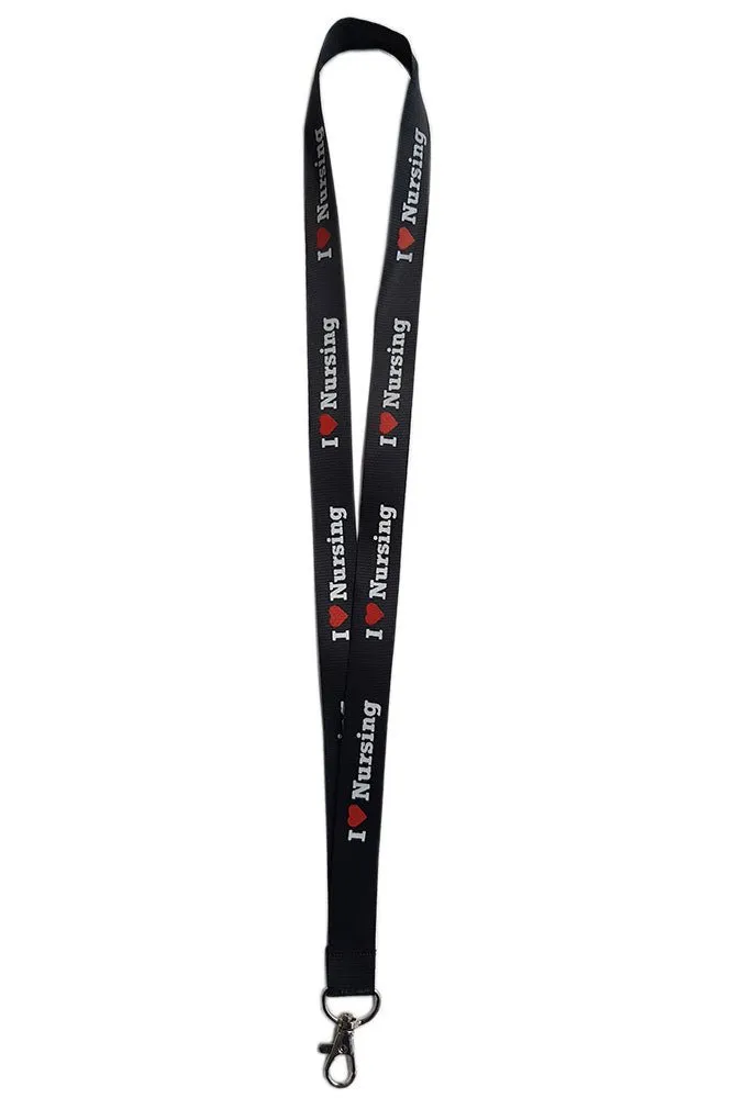 I Love Nursing Lanyard