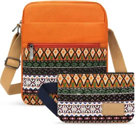 Kemy's Small Canvas Crossbody Bag for Teen Girls, Lightweight Messenger Shoulder Bags Cross Body Purse for Girls and Women