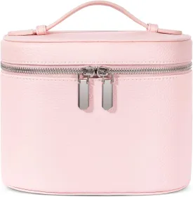 Makeup Bag, Travel Make up Case with Compartments and Handle, Portable Cosmetic Organizer Bags,Toiletry Bag for Women