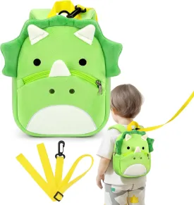 mibasies Toddler Backpacks for Girls 2-4: Plush Backpack -3D Animal Cartoon Mini Travel Bag -10 inch Toddler Backpack Leash