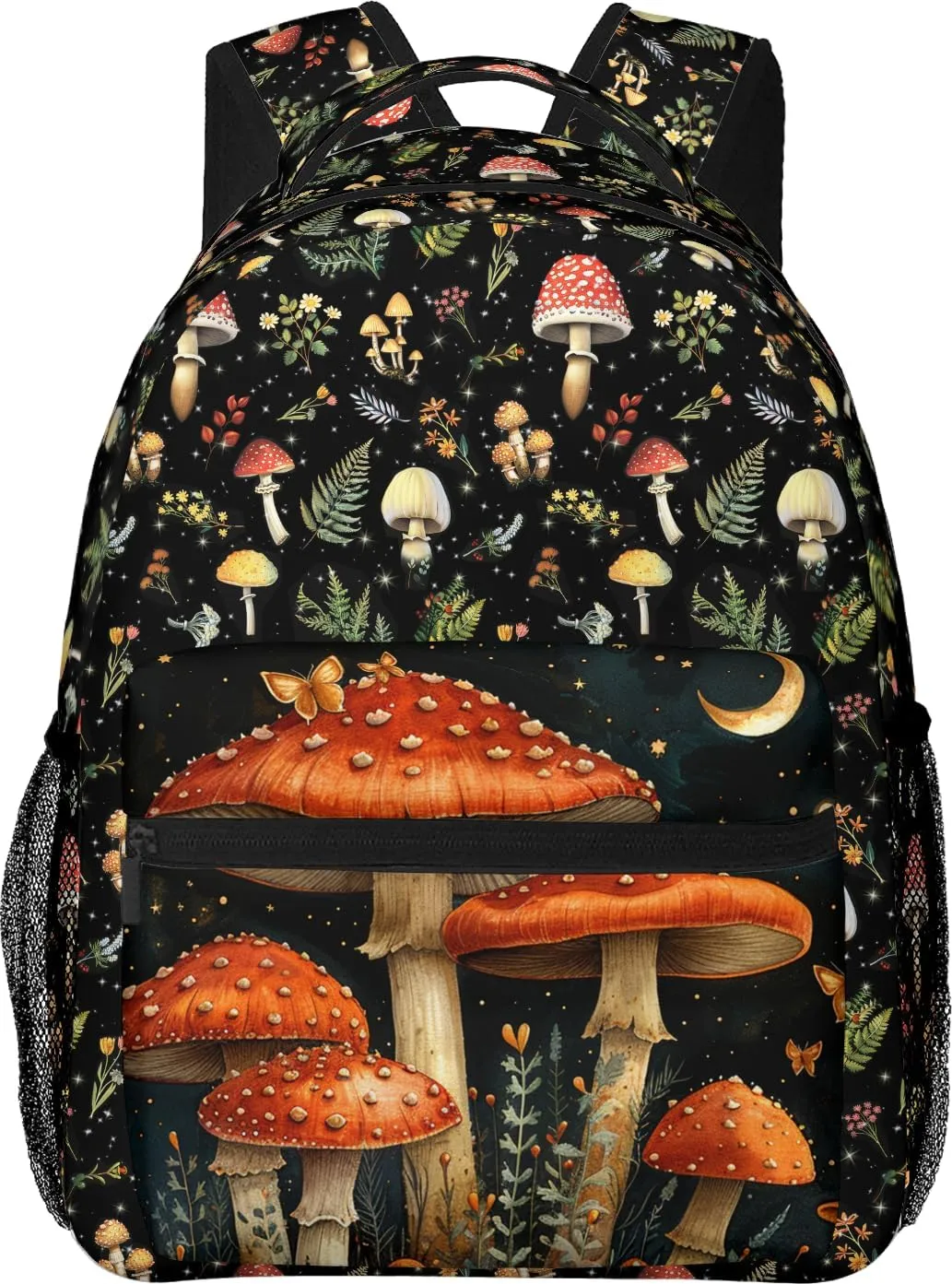 Mushroom Backpack for Boys Girls Bookbags Lightweight Adjustable Elementary Middle High School Bags for Kids Children Teenagers Travel Daypack Laptop Hiking Backpacks