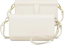 nuoku Women Small Crossbody Bag Cellphone Purse Wallet with RFID Card Slots 2 Straps