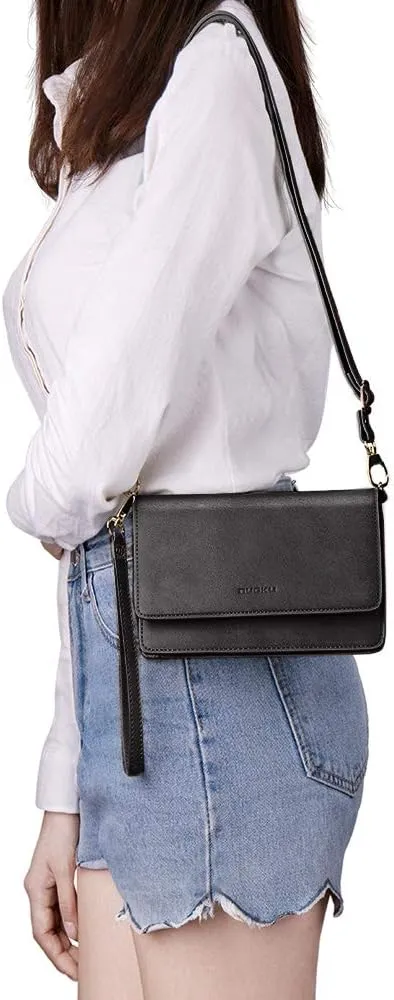 nuoku Women Small Crossbody Bag Cellphone Purse Wallet with RFID Card Slots 2 Straps