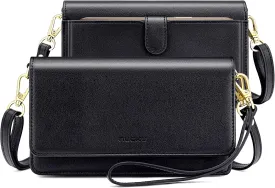 nuoku Women Small Crossbody Bag Cellphone Purse Wallet with RFID Card Slots 2 Straps