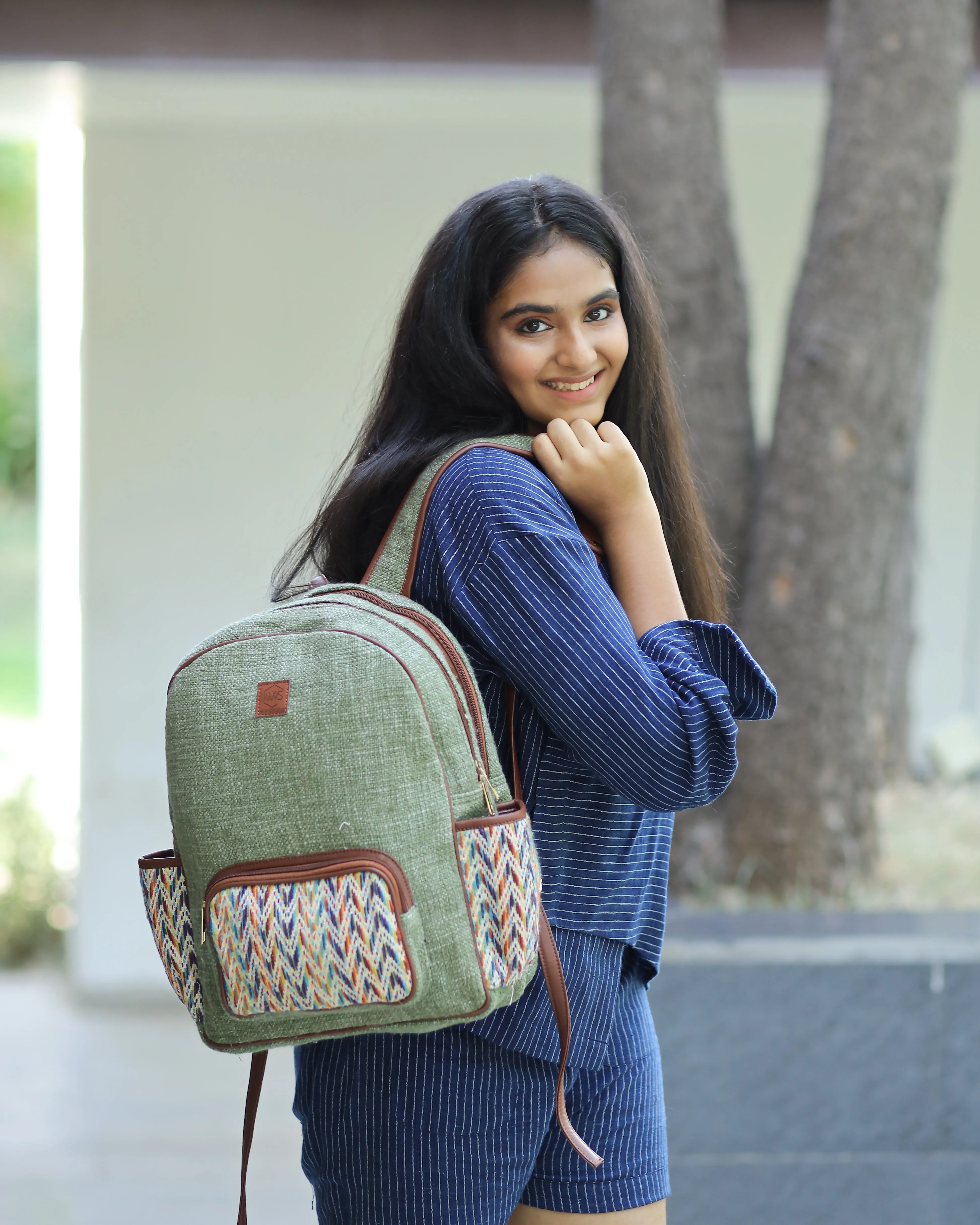 Olive Rainbow Backpack