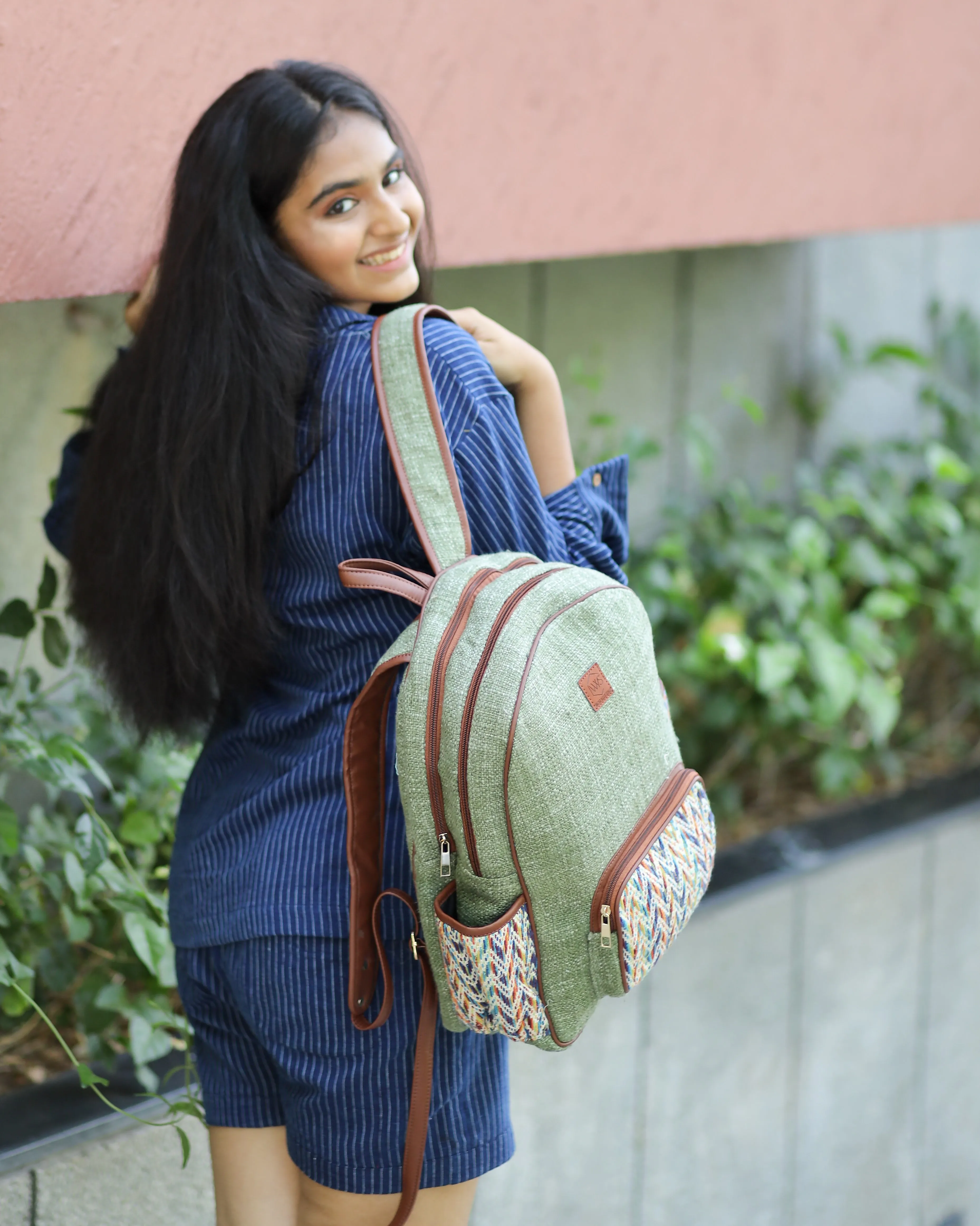 Olive Rainbow Backpack