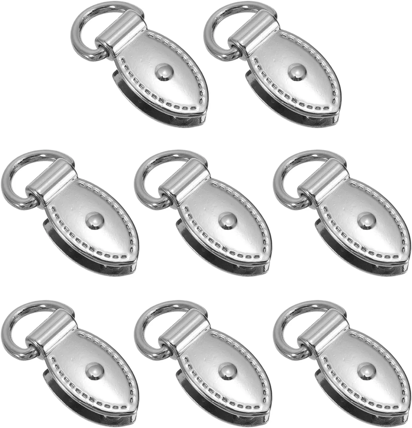 PATIKIL Bag Side Clip Buckle, Metal Purse Suspension Clasp Suspending Leaf Shape Handbag D Rings Buckle Chain Link Connector