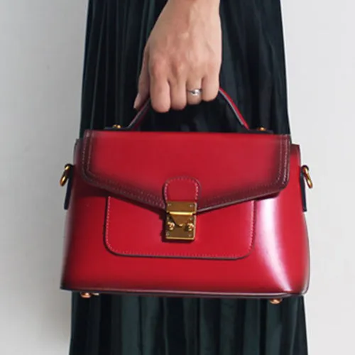 Red Satchel Handbags Bags