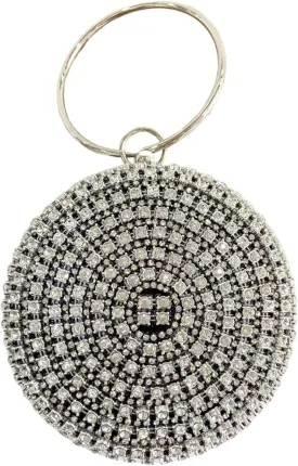 Rhinestone Purse Diamonds Rhinestone Handbag Female Round Top Handle Bags Evening Party Clutches