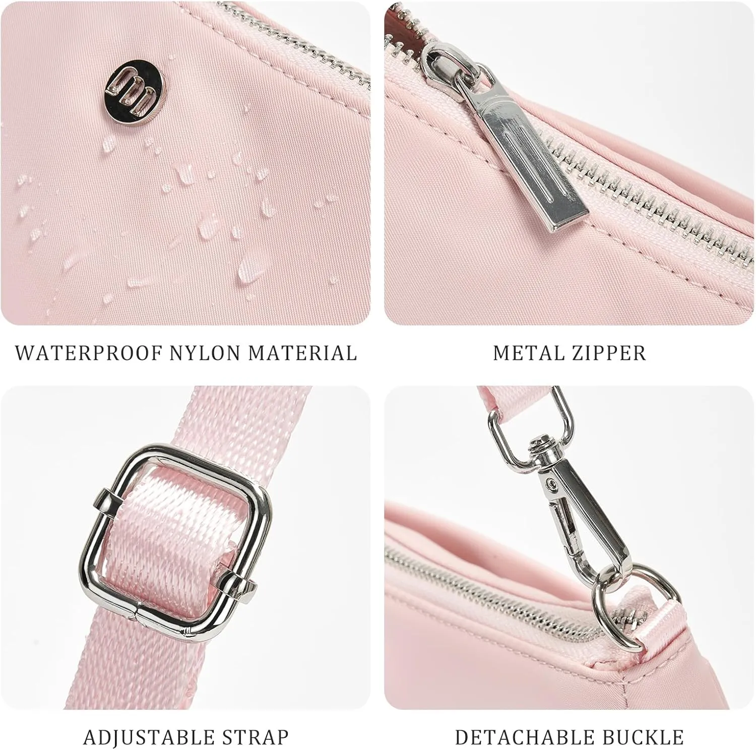Shoulder Bag for Women Handbags with Adjustable Strap Underarm Purse Mini Clutch Purses Trendy Crescent Bags