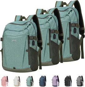 Travel Backpack for Women & Men, Lightweight Backpacks with USB Charging Port in 3 Size, TSA 13.5/15.6/17.3 inch Laptop Backpack, Casual Hiking Daypack for Camping Weekender Business Outdoor