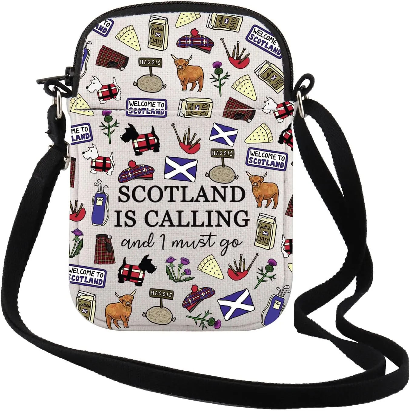 TSOTMO Edinburgh Makeup Bag - Scotland Calling Zipper Gift Bag