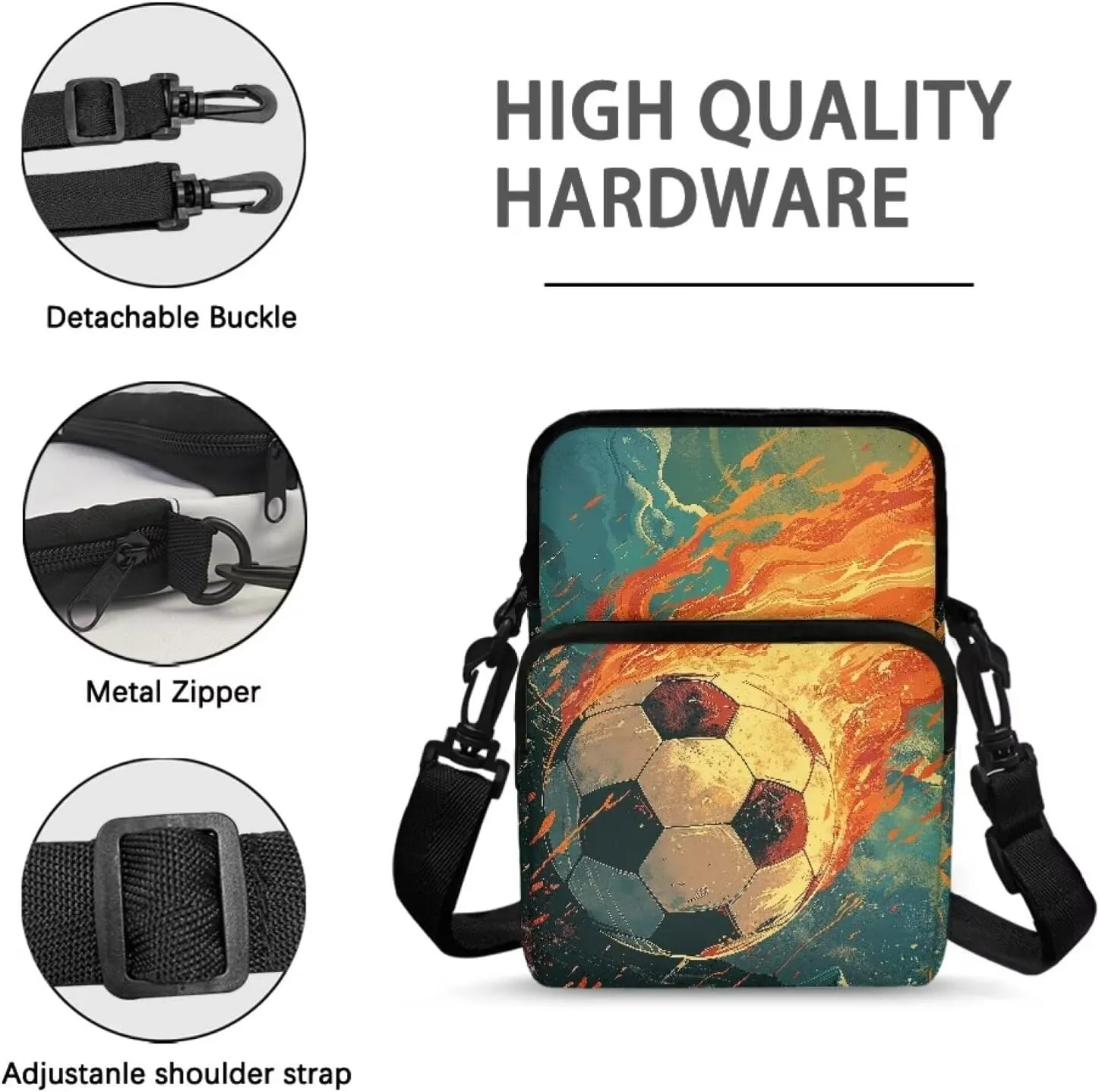 Women's 2 Layer Crossbody Bag Travel Shoulder Bag Waist Pouch Phone Purse Bags