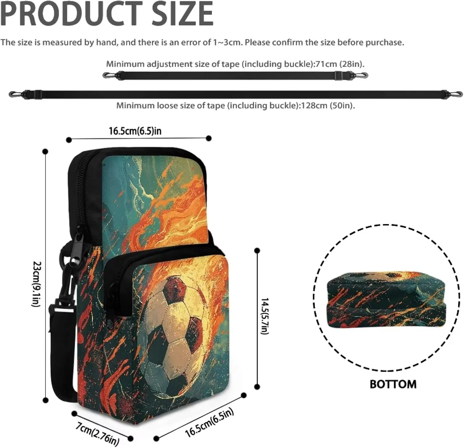 Women's 2 Layer Crossbody Bag Travel Shoulder Bag Waist Pouch Phone Purse Bags
