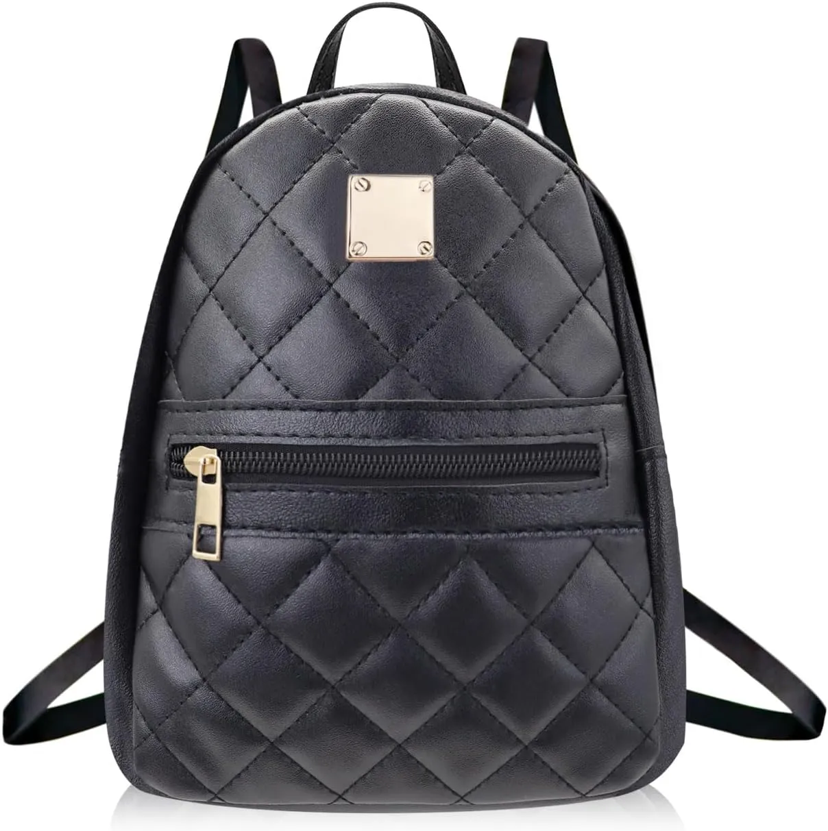 Womens Backpack Purse, PU Leather Small Backpack Purse for Women and Girls,Stylish Mini Backpack Cute Backpack (black)